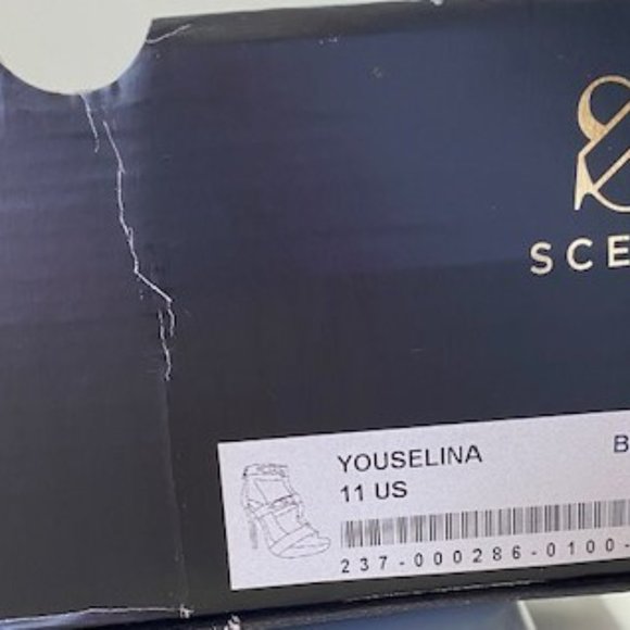 Youselina Black Heels with Metallic and Gem Embellishments - Picture 7 of 7